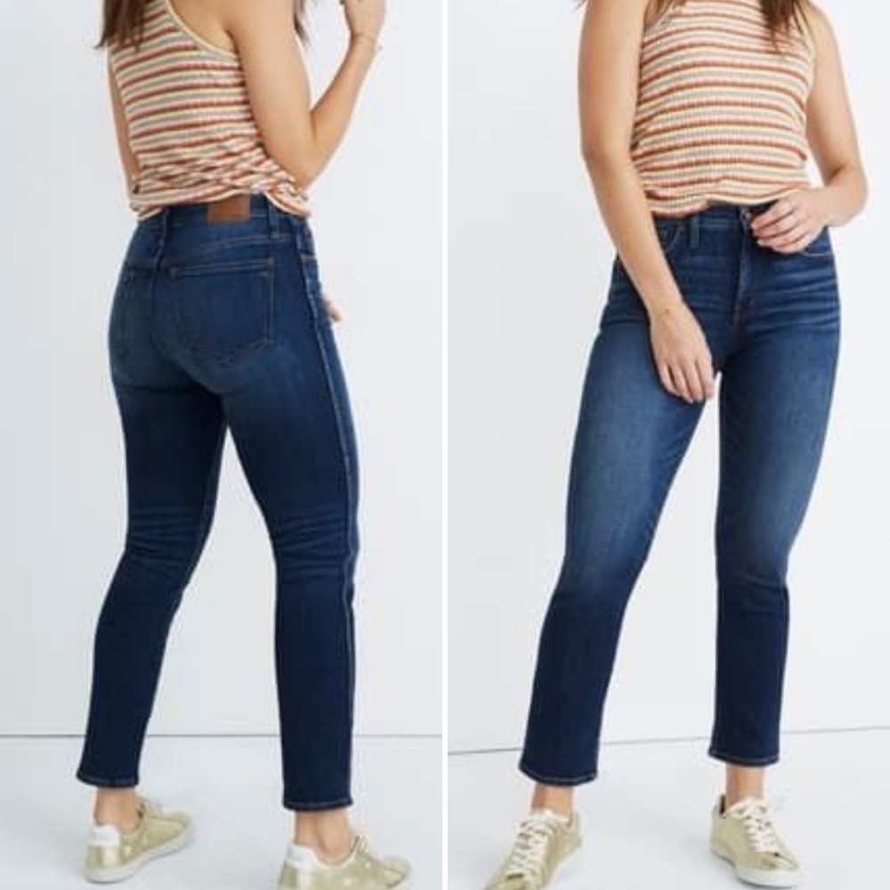 Madewell 10” high rise Slim Straight jeans petite